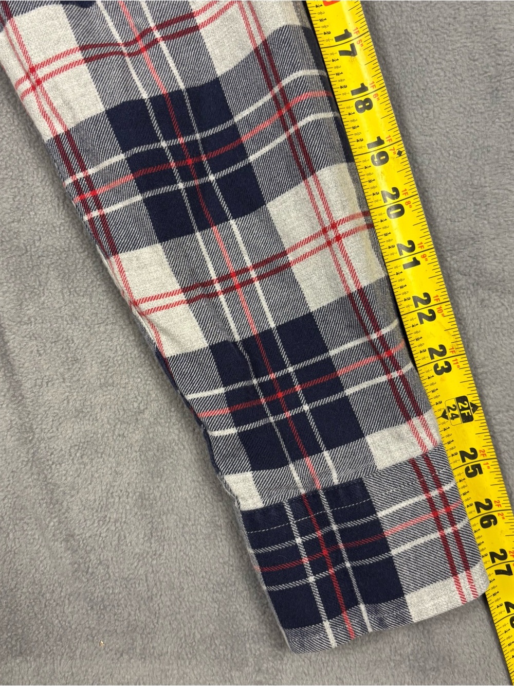 UNTUCKit Campeneta Plaid Shirt Large Tall Slim Cotton Navy Red Button Down - Picture 8 of 9
